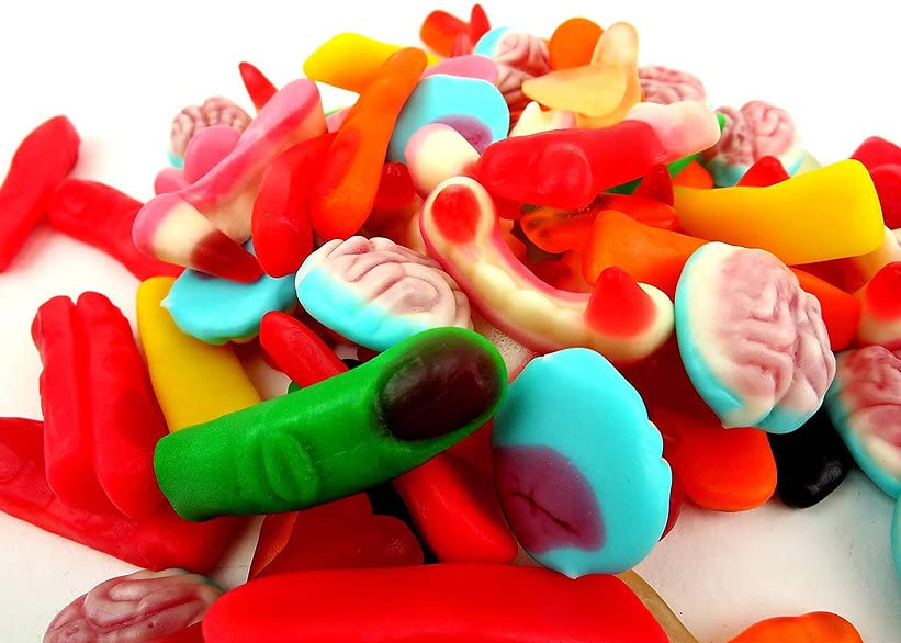 Zombie Guts Body Part Gummies Funny Unique Easter Basket Gag Gift Candy For Birthday Girls, Boys And Teens (5.5 Ounces)