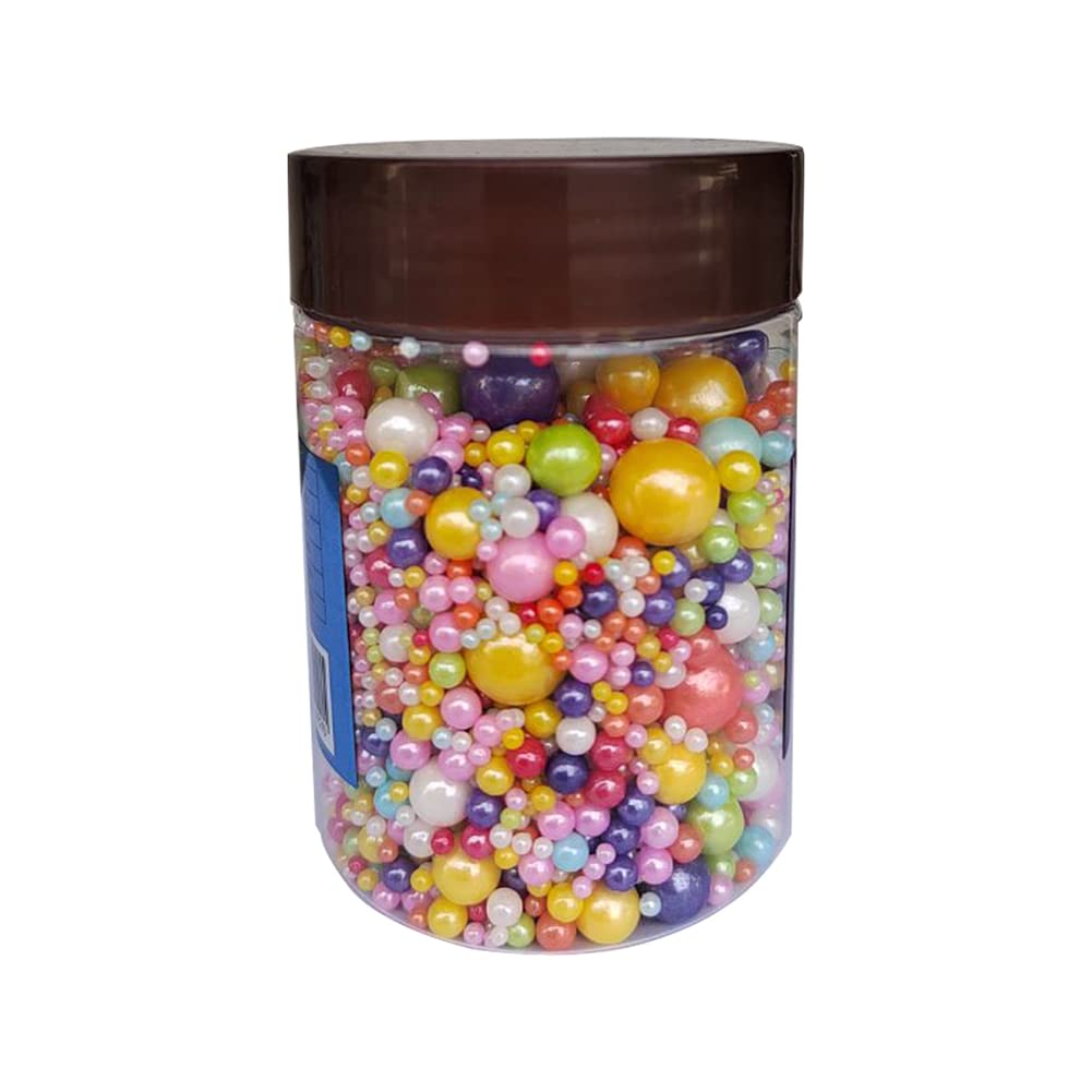 Edible Pearl Sugar Sprinkles Multicolor Candy Mixing Size Baking Edible Cake Decorations Cupcake Toppers Cookie Decorating Celeb