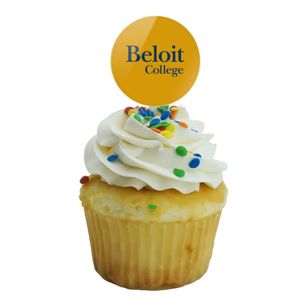 Beloit College Secondary Logo Cupcake Picks Toppers Decoration Set Of 6