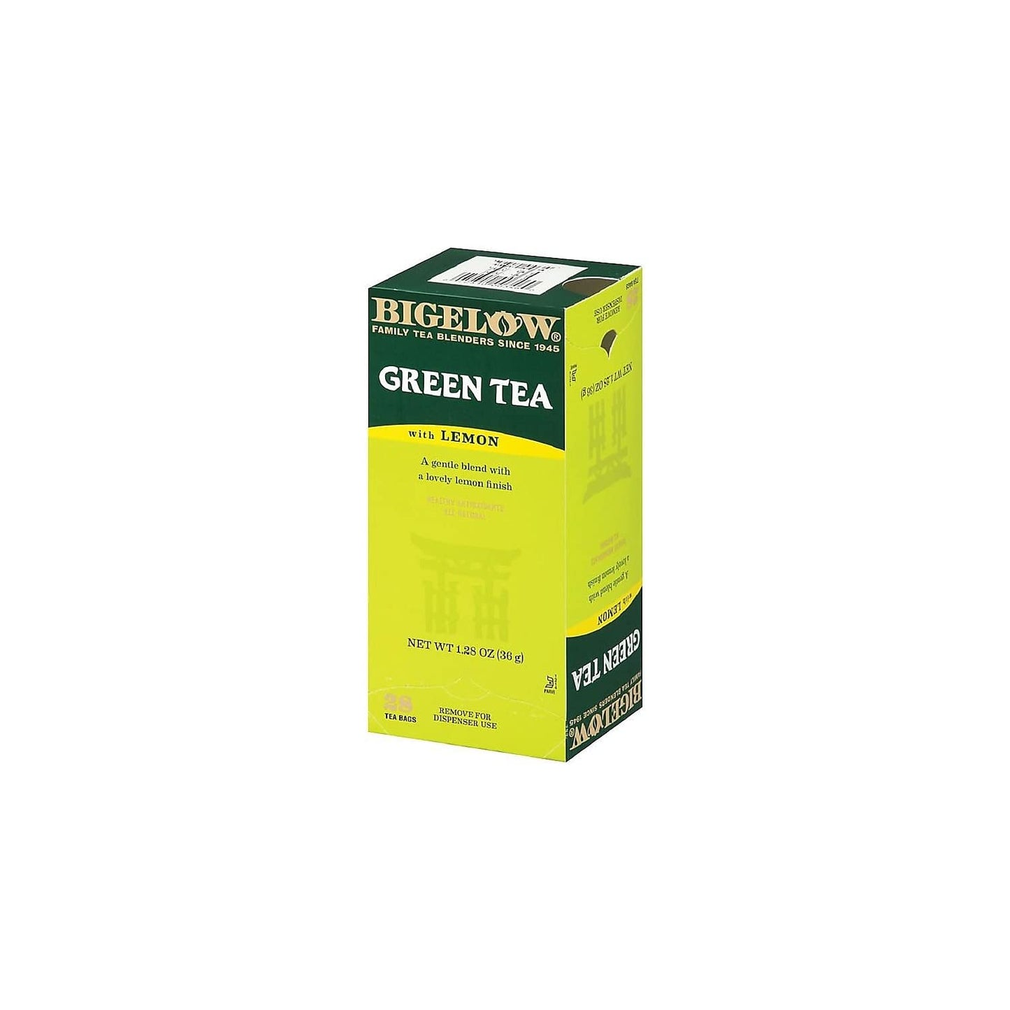 Bigelow Tea Green Tea with Lemon, 28 Count, 0.34 Lbs, Paper Packaging
