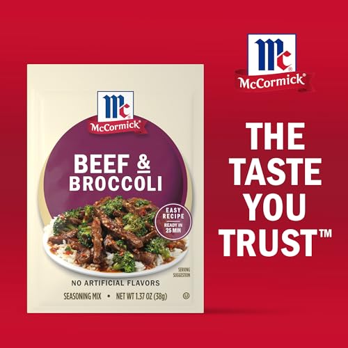 McCormick Seasoning Mix  Beef & Broccoli  No Artificial Flavors  For Restaurant-Style Beef & Broccoli in Just 25 Minutes  1.37 oz (Pack of 12)