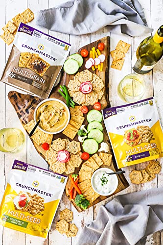 Crunchmaster Gluten-Free Multi-Seed Rosemary & Olive Oil Crackers, 4oz. (Pack of 6)