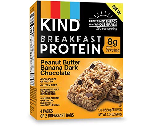 Generic Kind Breakfast Bars Variety Pack - 5 Piece Assortment, Includes Dark Chocolate, Honey Oat, Peanut Butter, Almond Butter