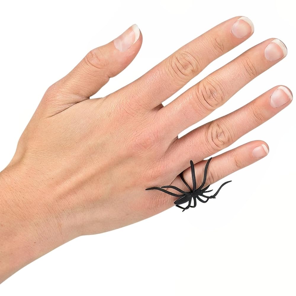 Oasis Supply Black Spider Ring Cupcake Topper, 144