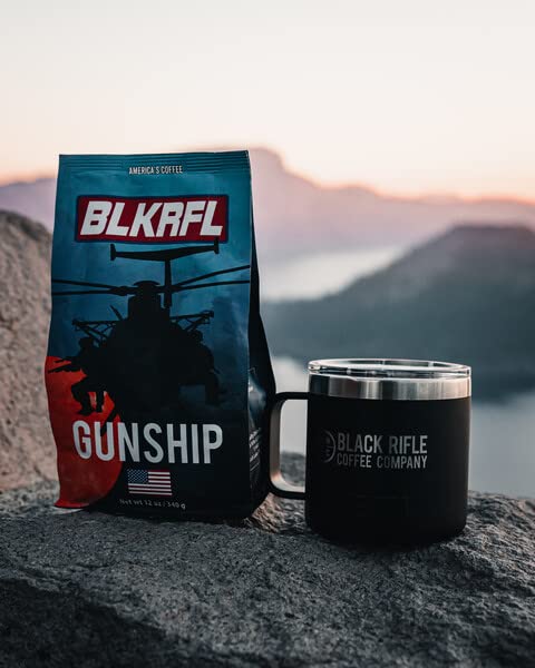 Black   Coffee Company Gunship Roast, 12Oz Bag, Ground Coffee Light Roast - Roasted Blend Made From Arabica Beans - Colombian & Brazilian Beans - Veteran Founded & American Made