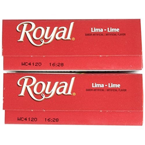 Royal Bilingual Gelatin, Fat Free Dessert Mix, Lime, 2.8 Ounce (Pack Of 12)