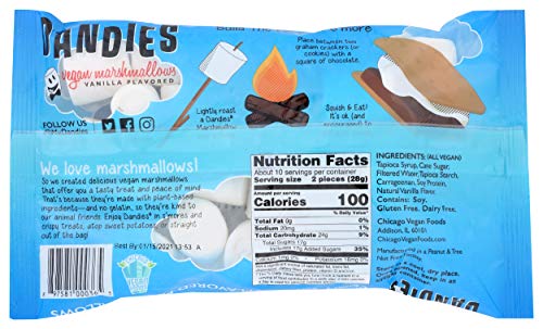Dandies Vegan Marshmallows, Vanilla, 10 Ounce