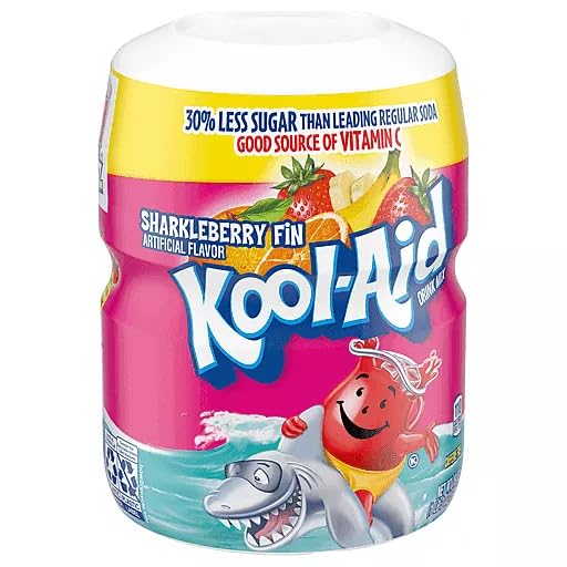 Kool-Aid Drink Mix, Sharkleberry Fin, 19 Ounce Container, Pack of 3