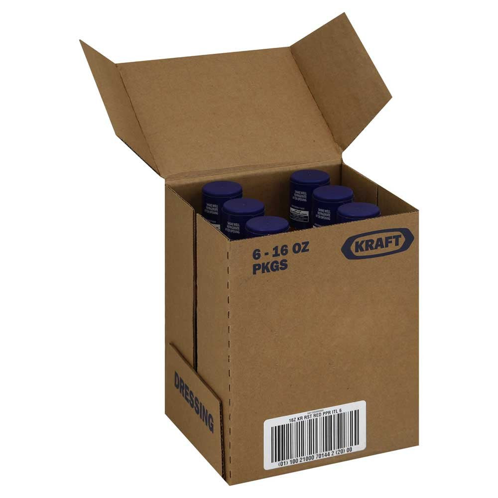 Kraft Roasted Red Pepper Italain Dressing and Marinade, 16 Ounce -- 6 per case.
