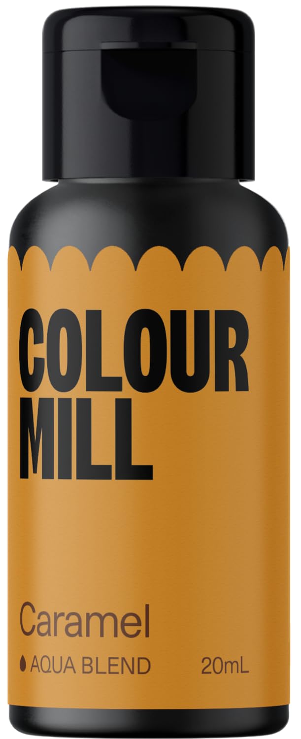 Colour Mill Aqua Blend Water-Based Food Coloring, 20ml (0.68 Fl Oz), Caramel, Model CMA20CAR
