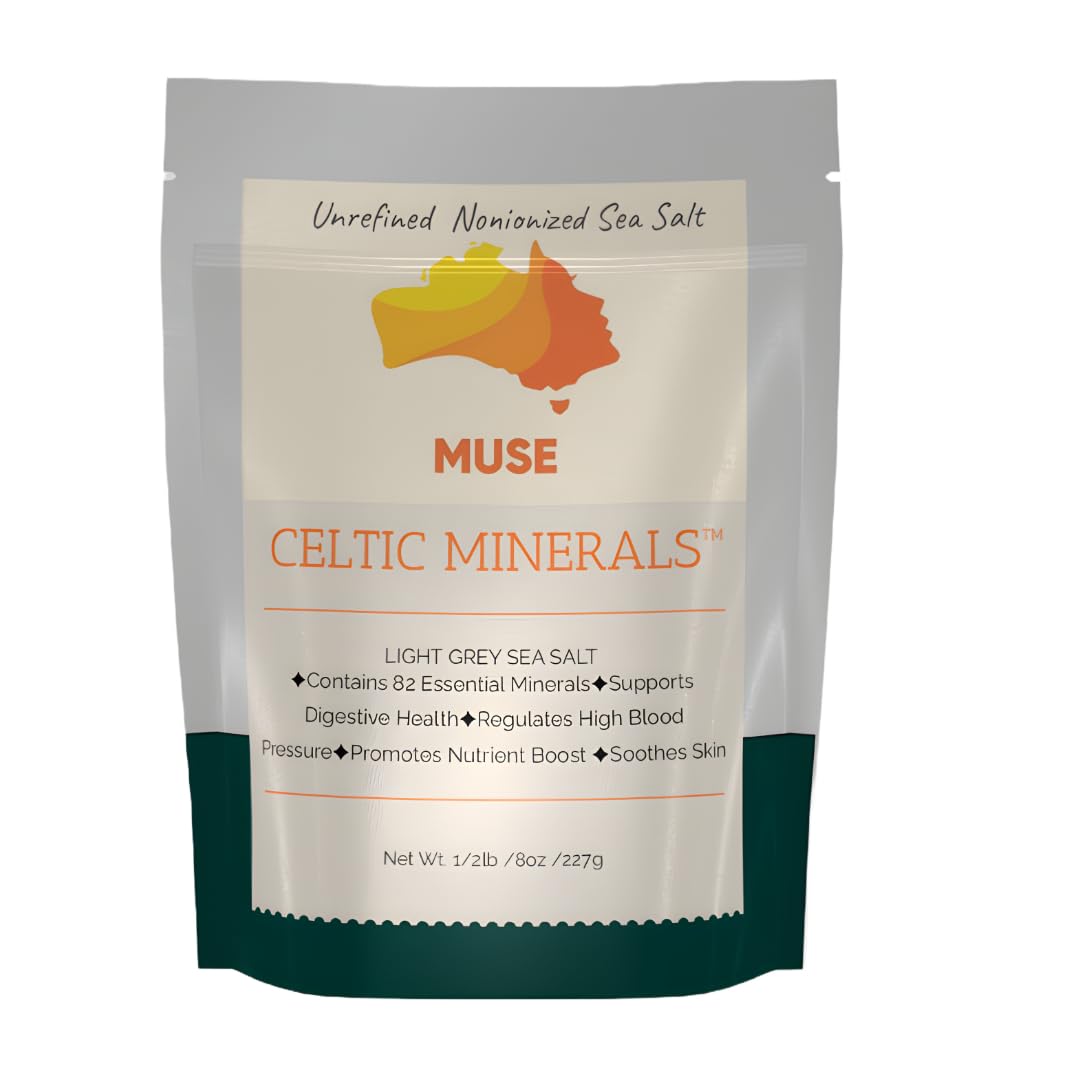 Muse Celtic Minerals French Sea Salt Coarse French Grey salt subtitute pure unrefined Hand Harvested in France Light grey 0.5 po