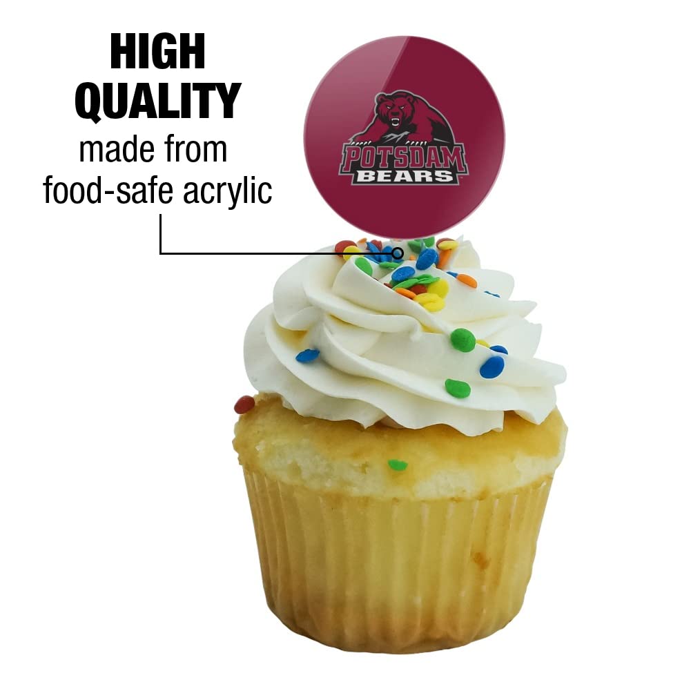 State University Of New York At Potsdam Primary Logo Cupcake Picks Toppers Decoration Set Of 6