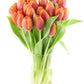KaBloom Flowers -Valentine's Day Collection - 20 Orange Tulips with vase, Gift for Birthday, Sympathy, Anniversary, Get Well, Th
