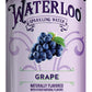 Waterloo Sparkling Water, Grape Naturally Flavored, 12 Fl Oz Cans (Pack Of 12) - Zero Calories And Zero Sugar Or Sweeteners Of A