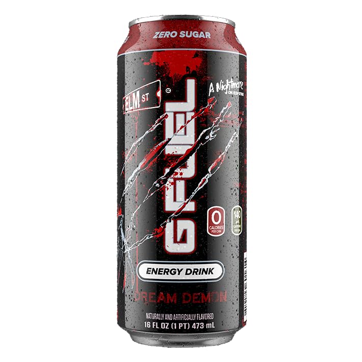 G Fuel Energy Drink, Fruit Punch, Sugar Free, 140mg Caffeine, 16 Fl Oz Cans, 12-Pack, Model 810124601812