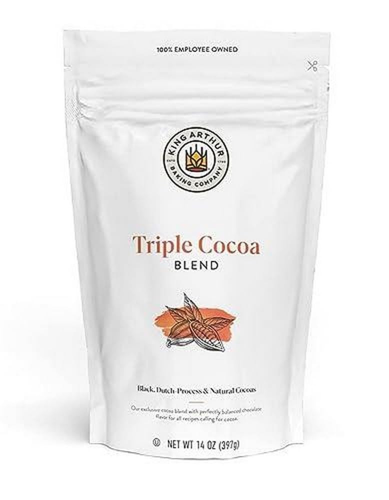 King Arthur Triple Cocoa Powder Blend for Baking, 14oz, Brown