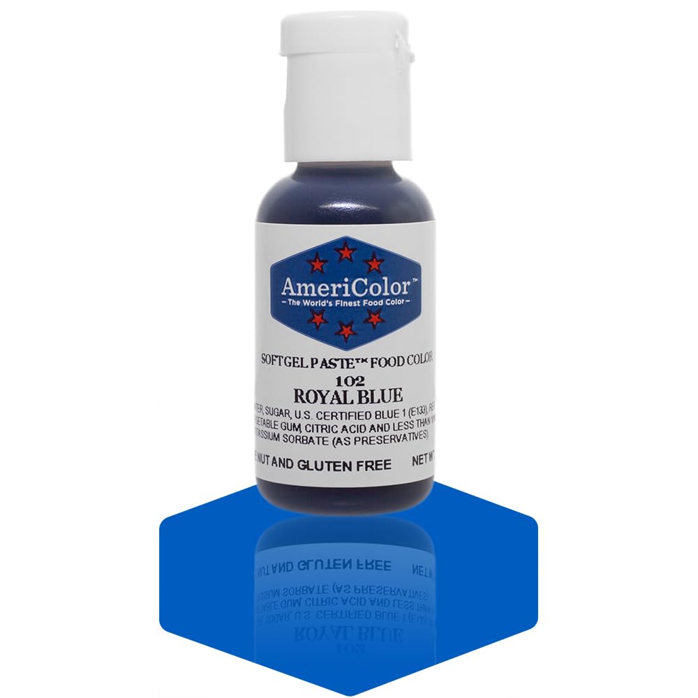 AmeriColor Soft Gel Paste Food Color, Royal Blue, 0.75 Fl Oz, Model AM 102
