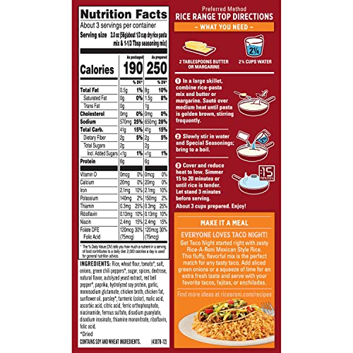 Rice-A-Roni, Rice Mix Mexican, 6.4 Ounce