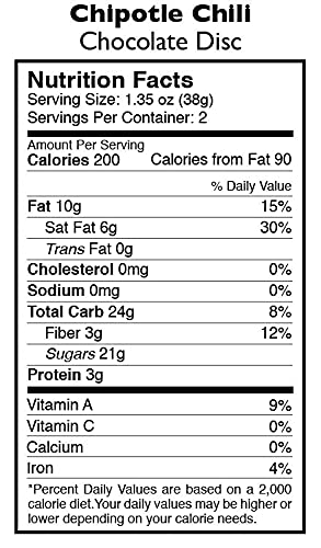 Taza Chocolate Organic Mexicano Disc 50% Dark Chocolate, Chipotle Chili, 27 Ounce (12 Count), Vegan
