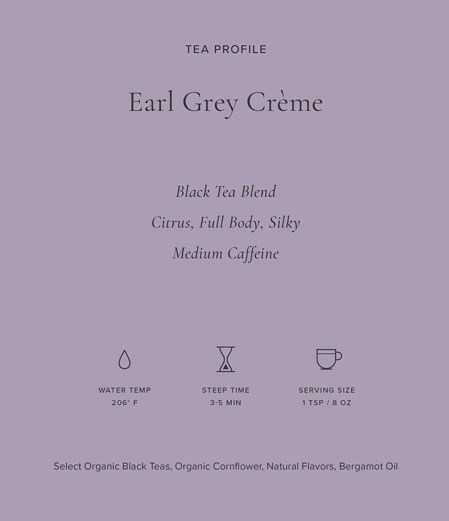 Art of Tea Organic Earl Grey Creme Tea - Artisan Loose Leaf Tea Tin, 2.5oz, Model RTT-EGC