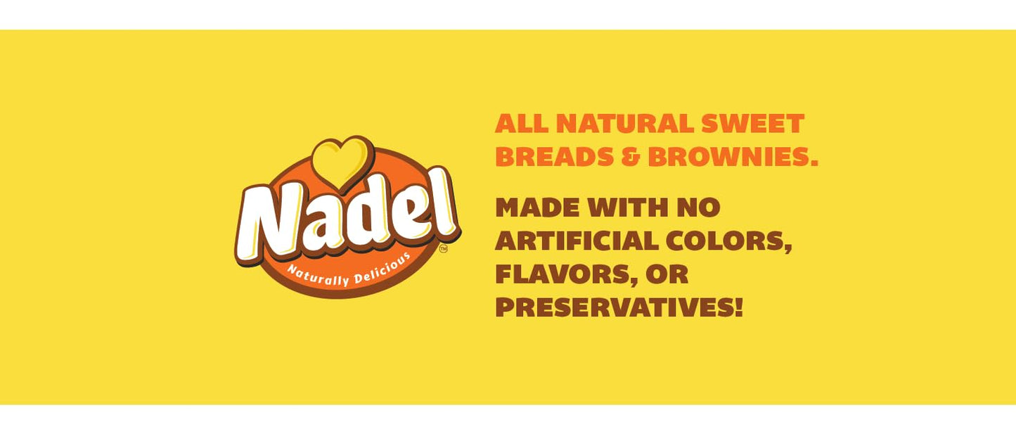 Nadel - Naturally Delicious Pumpkin Spice Bread Slices, 8 Pack, Sweet Breads & Cakes Breakfast Bar, Back To School Lunch Snack.