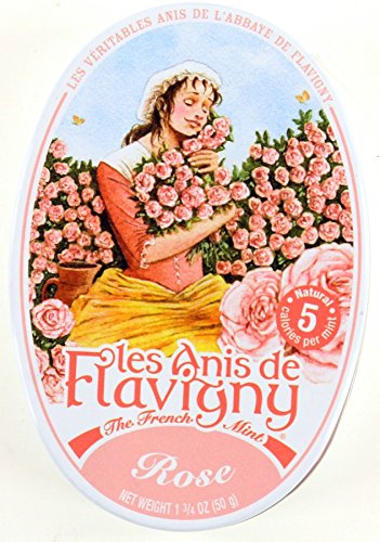 2 Pack Les Anis de Flavigny Rose Hard Candy 1.75-ounce (50g) Tins
