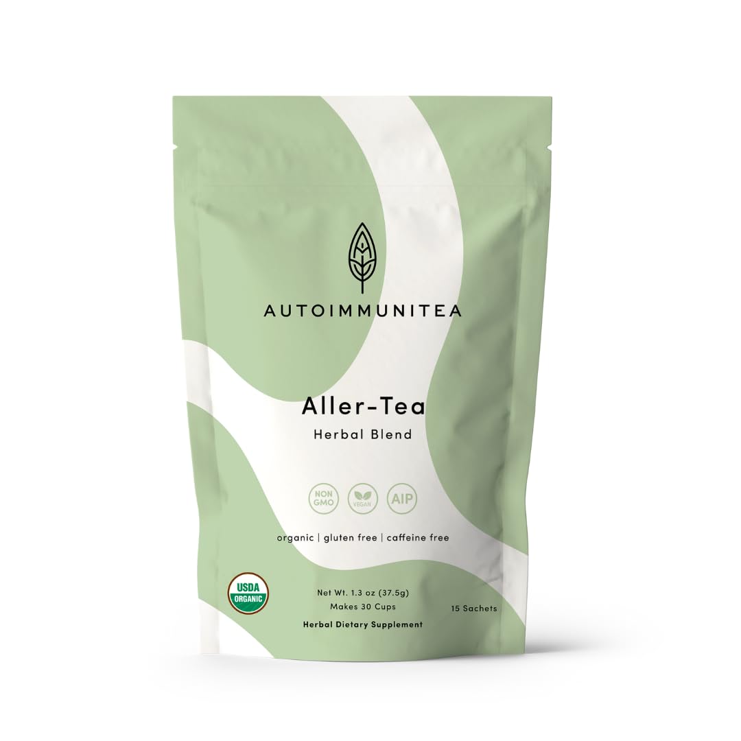 Autoimmunitea - Soothing Tea Bags For Allergy Relief And Sinus Relief  Organic  Energy Blend Free And Usda Certified  Blend Of Lemon Balm  Flavor Blendger  Nettle  And Licorice  Aip Friendly