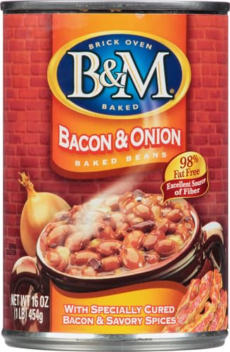 BM Baked Beans, Bacon  Onion, 16 Ounce (Pack of 12)