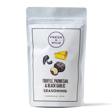 Fresh & Wild Truffle Parmesan Black Garlic Seasoning, 4 oz, Umami Flavor Enhancer for Fries, Potatoes, Popcorn