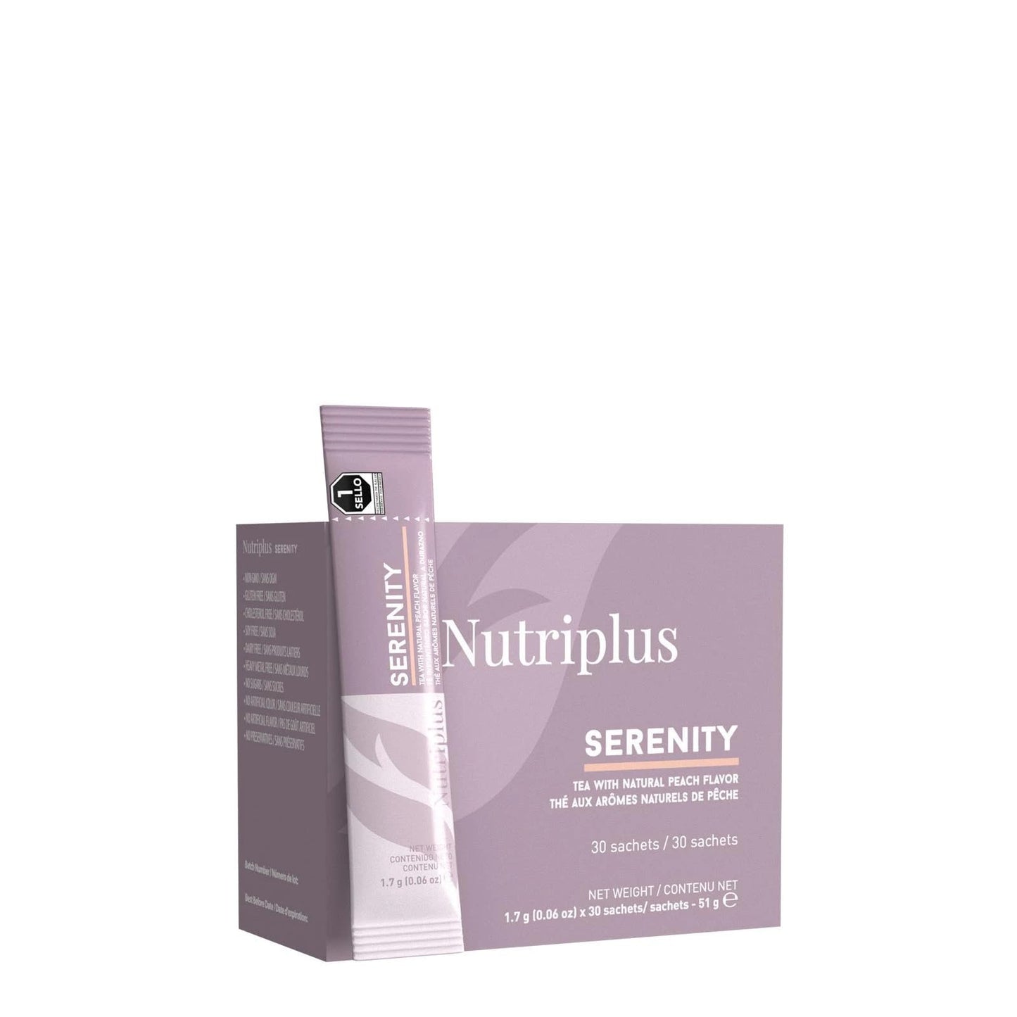 FARMASi Nutriplus Peach Herbal Tea – 30 Servings, 0.06 Oz, Natural Flavor