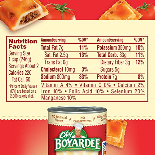 Chef Boyardee Beef Ravioli, 15 oz (24 Pack) - Convenient Multi-Pack, Perfect for Quick Meals