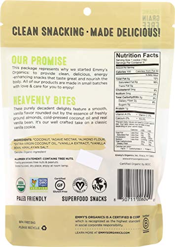 EMMYS Organic Vanilla coconut Macaroons, 6 OZ