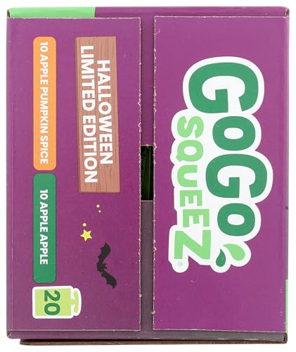 Gogo Squeez, Fruit Veggie Pouches Halloween Edition, 64 Ounce