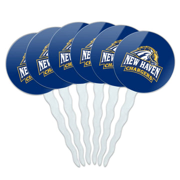 New Haven Primary Logo Cupcake Picks Toppers Decoration Set of 6