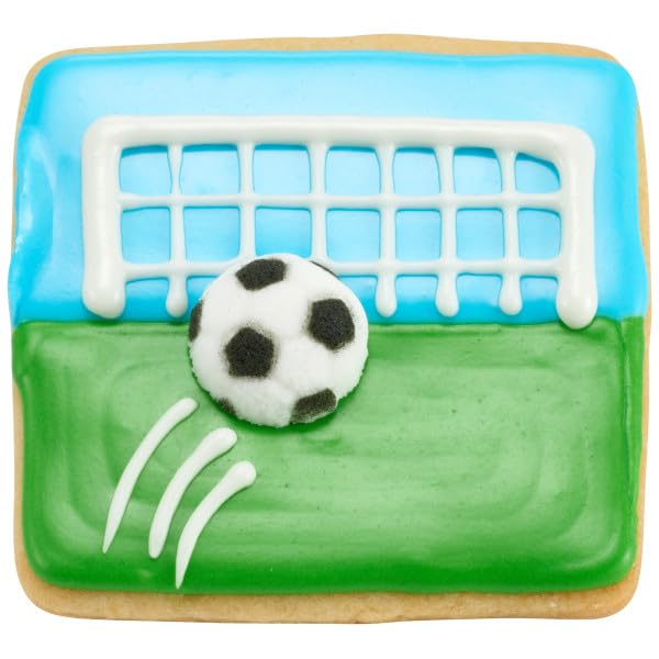 24 Pc - Sport Theme Edible Sugar Cake Cupcake Cookie Toppers Decorations (Soccer)