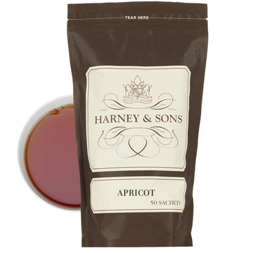 Harney & Sons Fine Teas Apricot Tea - Bag Of 50 Tea Sachets - Fruity Black Tea