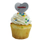 GRAPHICS & MORE Cupcake Picks Set of 6, Acrylic, Heart Design, Nicholls State University, One Size