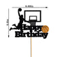 Basketball Happy Birthday Cake Topper-Basketball Themed Birthday Party Cake Decoration (Birthday)