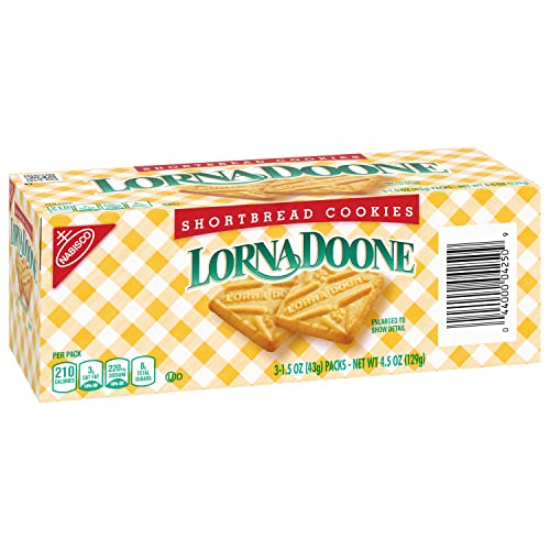 Lorna Doone Shortbread Cookies, 36 Snack Packs (6 Cookies Per Pack, 12 Boxes)