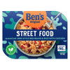 BEN'S ORIGINAL Street Food Jamaican Jerk Style Beans & Rice with Chicken, Prepared Entr  e, Microwave in 90 Seconds, 9 oz (Pack 
