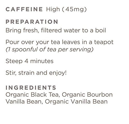 Golden Moon Tea Organic Madagascar spirit-inspired flavor Vanilla Black Tea - Loose Leaf, Non-GMO - 2 Ounce (Pack of 1)