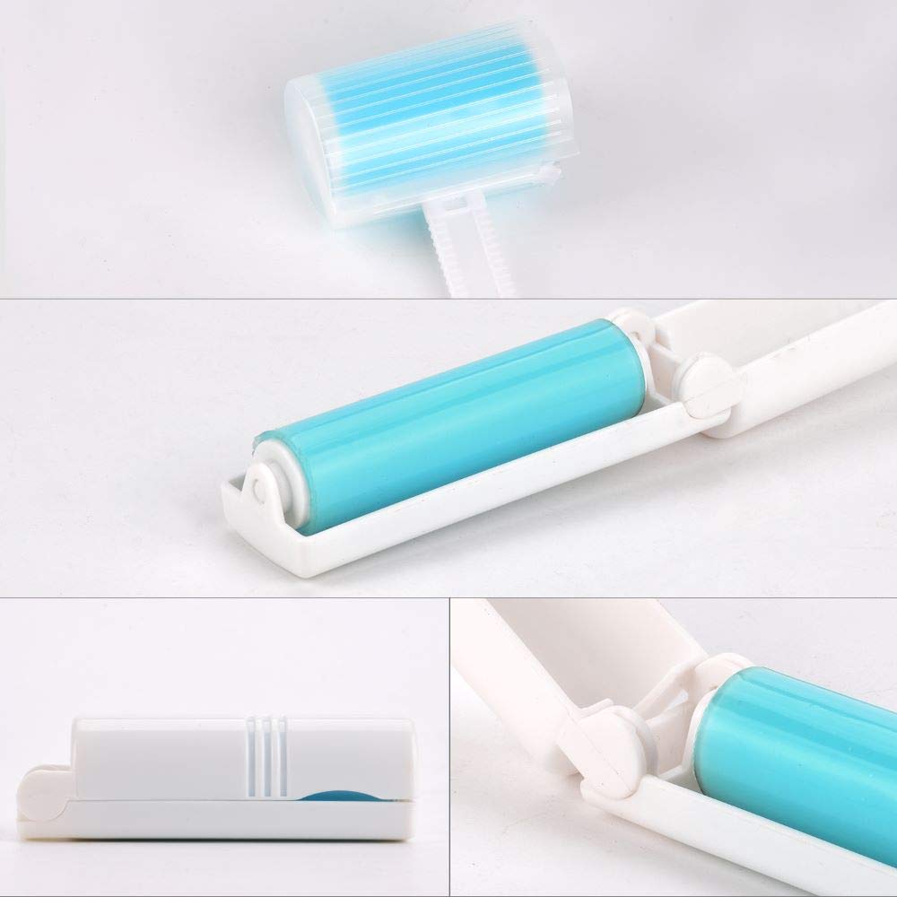 Washable Lint Roller 4 Pack, Reusable Sticky Lint Roller Dog Cat Hair Remover Brush For Clothes, Pet Hairs, Carseats