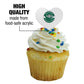 GRAPHICS & MORE Cupcake Picks Set of 6, Acrylic, Babson College Heart Design, One Size