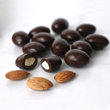 ANDY ANAND CHOCOLATIER Dark Chocolate Covered Almonds with Greeting Card, 16 oz, Gourmet Gift for All Occasions
