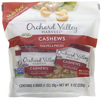 Orchard Valley Harvest Roasted Salted Cashew Half & Pieces, 8 Oz