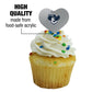 GRAPHICS & MORE Cupcake Picks Set of 6 - Acrylic Heart Toppers - Xavier University - One Size