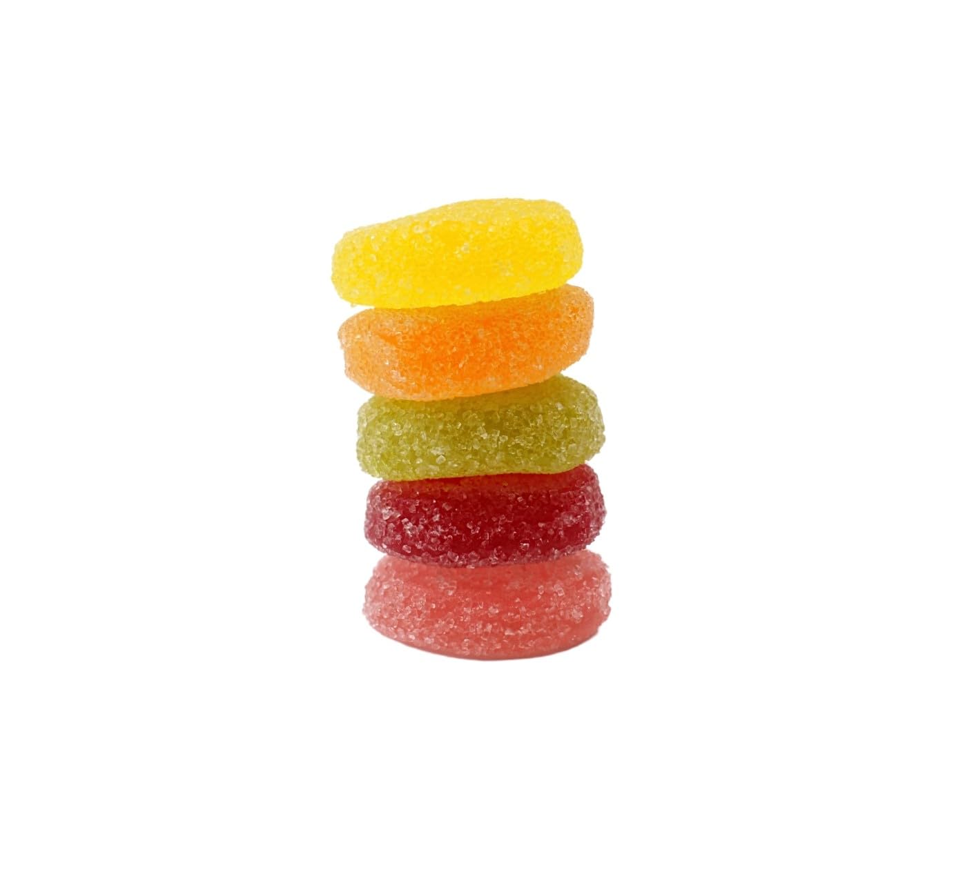 Bright Sunkiss Fruit Gems  Individually Wrapped Sugar Dusted Soft Gel Candy  Fruit Slice Flavored Jelly Gummies by Queen City Candy Cave (1 Pound)