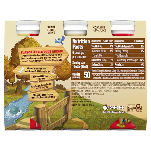 Danimals Smoothie Apple Pie Dairy Drink Multi-Pack, 6 Ct, 3.1 OZ Smoothie Bottles
