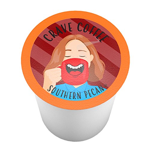 Crave Beverages Southern Pecan Flavored Coffee Pods, 40 Count, Compatible with 2 K-Cup malt-inspired
