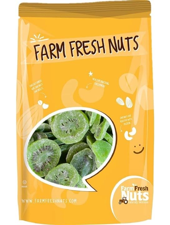 Farm Fresh Nuts Dried Kiwi Fruit Snacks 3Lb Bag - Kiwi Slices Fruit for Snacking, Desserts, Cocktails - Safely Sealed Bag for Pr